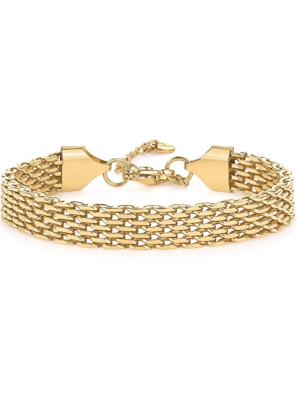 Trendy 14K Gold Plated Chunky Chain Bracelet for Women | Adjustable